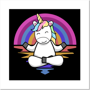 Yoga Unicorn Posters and Art